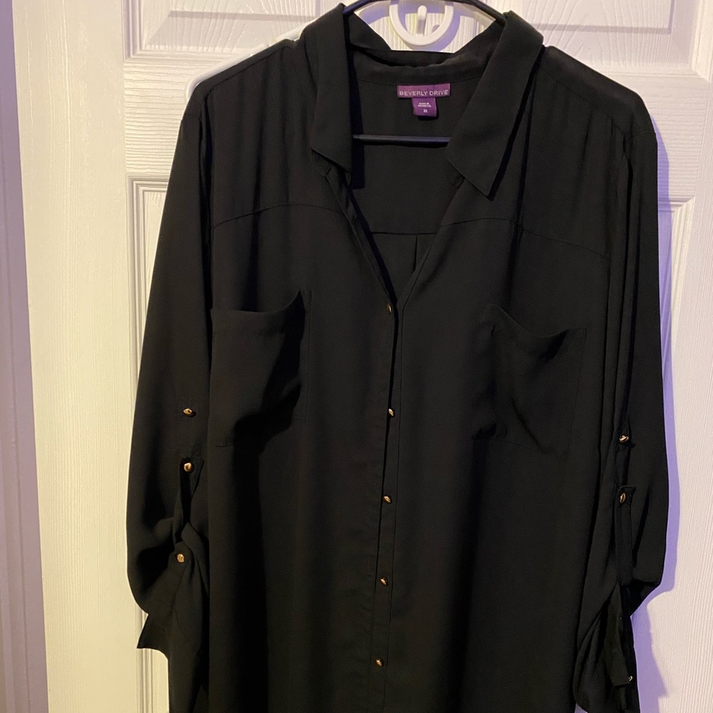 Black Womens Button Up